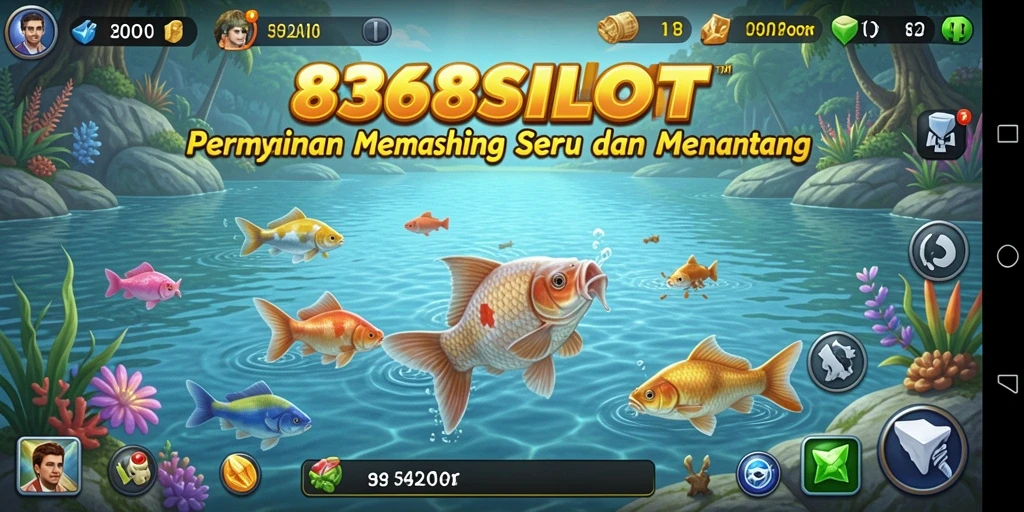 Tampilan gameplay menarik dari 8368SLOT dengan aksi memancing yang seru.