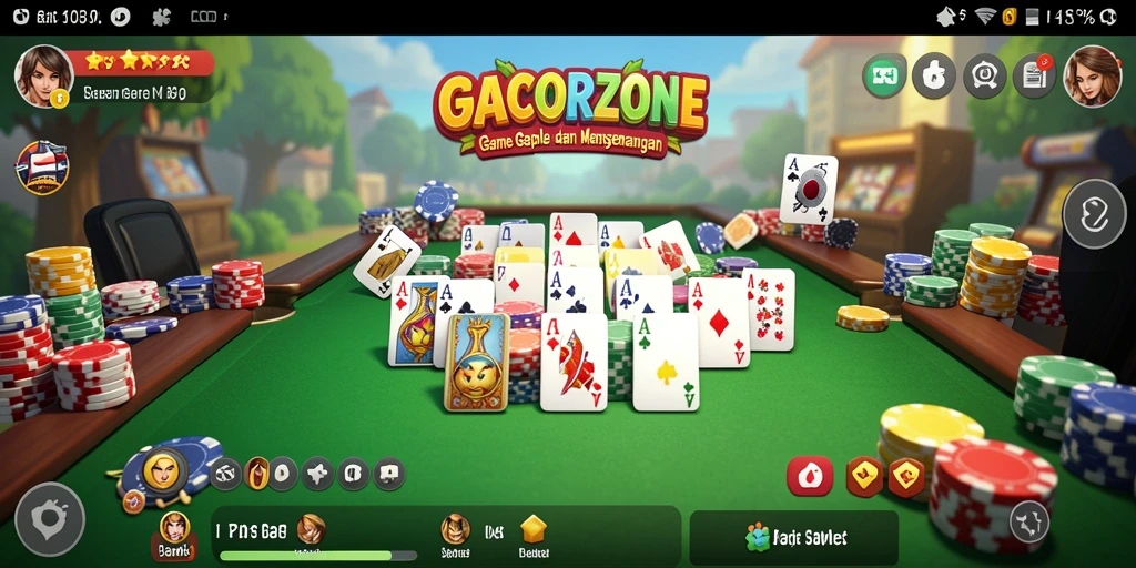 Tampilan gameplay Gaple yang seru dan menarik di GACORZONE.