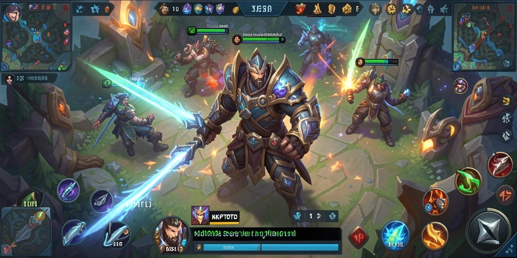 Tangkapan layar gameplay epik KPKTOTO dengan tim bertempur.