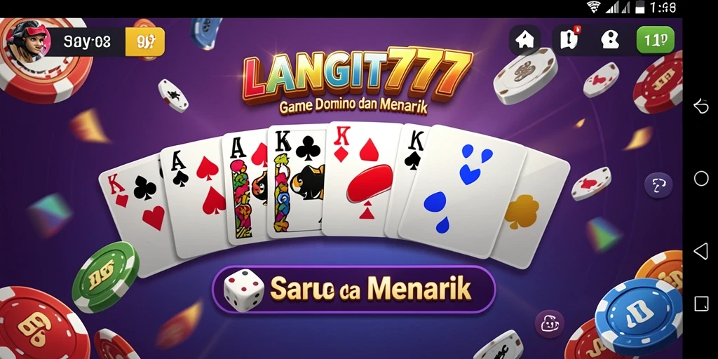 Tampilan gameplay seru dalam permainan Domino LANGIT777.