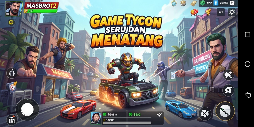 Tangkapan layar permainan MASBRO12 yang menunjukkan aktivitas Tycoon yang seru.