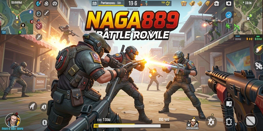 Gameplay seru dalam NAGA889 yang menghadirkan pertarungan Battle Royale.