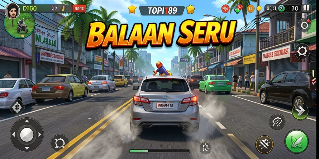 Gameplay seru dalam balapan yang memacu adrenalin.