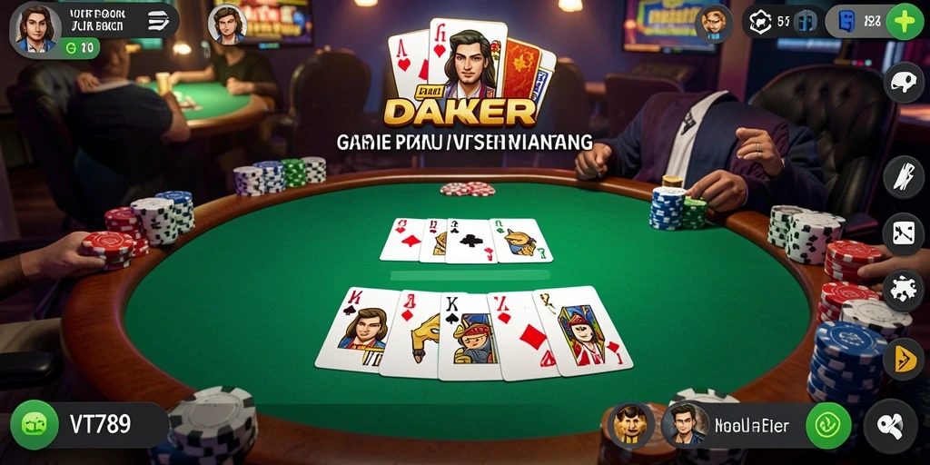 Tampilan gameplay seru dari VT789 di pertandingan Poker.